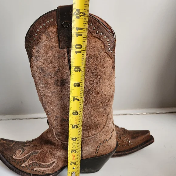 Harley Davidson Womens Brown Western Cowboy Boots Size 7.5 - Picture 12 of 12